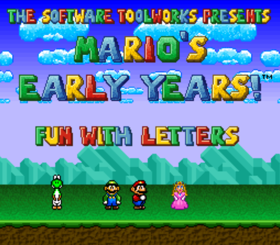 Marios Early Years Fun With Letters Title Screen